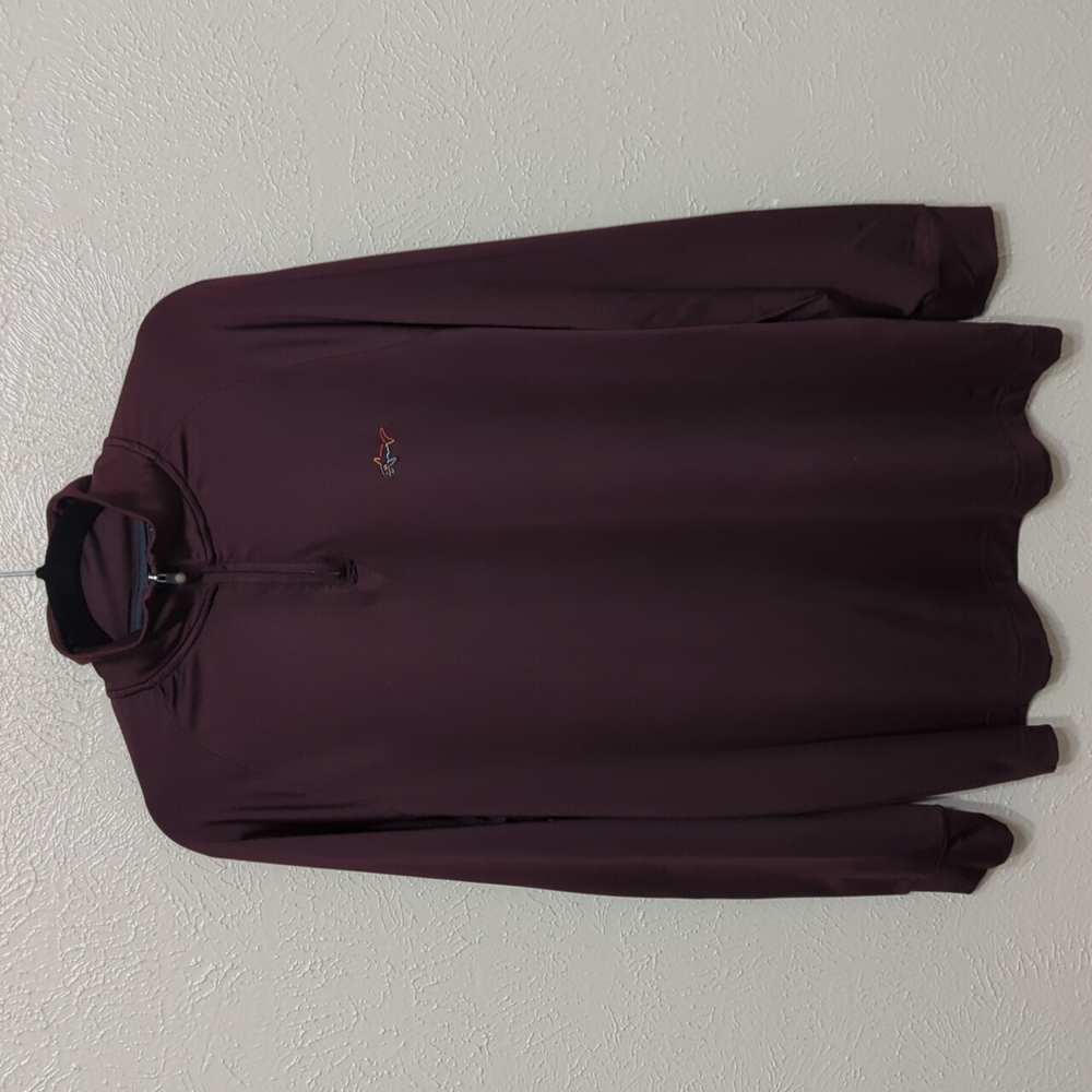 Greg Norman x Tasso Elba Medium Maroon Half Zip